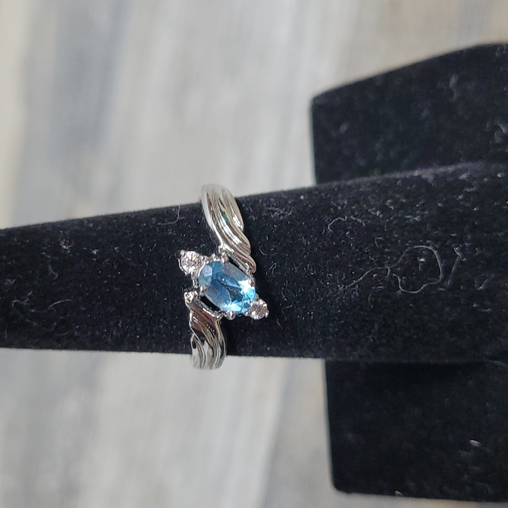 Blue Topaz Sterling Ring